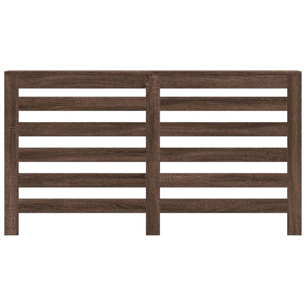 vidaXL Pokrov za radiator rjav hrast 149x20x82 cm inženirski les