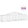 vidaXL Obokane gabion ko&scaron;are 10 kosov 200x50x40/60 cm pocinkano železo