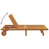 vidaXL Ležalnik z blazino Rjava 125 x 200 x 84cm Trden akacijev les