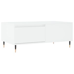 vidaXL Klubska mizica bela 90x50x36,5 cm inženirski les