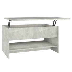 vidaXL Klubska mizica betonsko siva 80x50x40 cm inženirski les