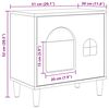 vidaXL Mačja hi&scaron;a Oreh 51 x 30 x 52 cm Konstruiran les