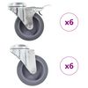 vidaXL Gibljiva kolesa z luknjami za sornik 12 kosov 75 mm