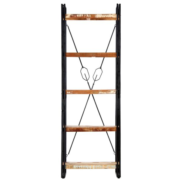 vidaXL Knjižna omara 5-nadstropna 60x30x180 cm trden predelan les