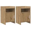 vidaXL Posteljne mize 2 kos Artisan hrast 40 x 36 x 60 cm