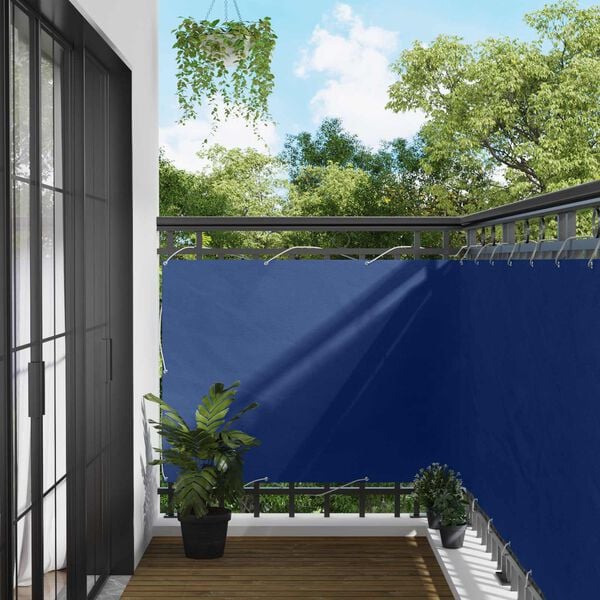 vidaXL Balconska mreža Modra 120 x 200 cm PU premazan oxford alu