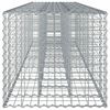 vidaXL Gabionska dvignjena postelja 2 pcs srebrna 260 x 60 x 55 cm