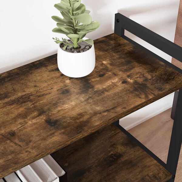 vidaXL Knjižna polica Dimljeni oreh 40 x 30 x 85 cm Konstruiran les