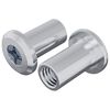 vidaXL Zaklepna matica 2 kos srebrna M6 x 15 mm Jeklo