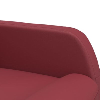 vidaXL Masažni stol vinsko rdeče umetno usnje