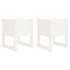 vidaXL Visoka greda 2 kosa bela 40x40x52,5 cm trdna borovina