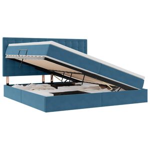 vidaXL Postelja z dodatnim prostorom za shranjevanje in vzmetnico