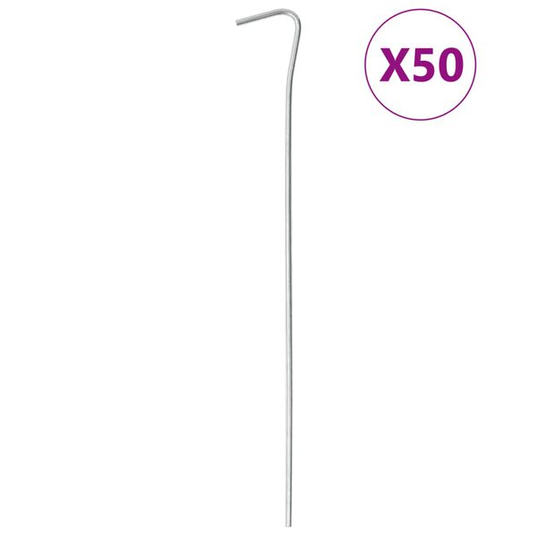 vidaXL Klini za šotor 50 kosov 23 cm Ø3 mm pocinkano jeklo