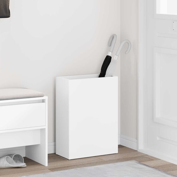 vidaXL Stojalo za dežnik Bela 40 x 20 x 55,5 cm Konstruiran les