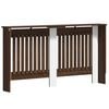 vidaXL Pokrov radiatorja Rjav hrast 152 x 19 x 81,5 cm Konstruiran les