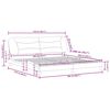 vidaXL Posteljni okvir brez vzmetnice Hvar bel 200x200 cm umetno usnje