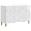 vidaXL Strani &scaron;al Bela visok sijaj 89 x 34,5 x 60 cm Inženirski les