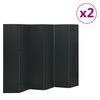 vidaXL Paravan 6-delni 2 kosa črne barve 240x180 cm jeklo
