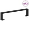 vidaXL Kosi pohi&scaron;tva 12 kos Črna 436 x 40,5 x 100 mm elezo