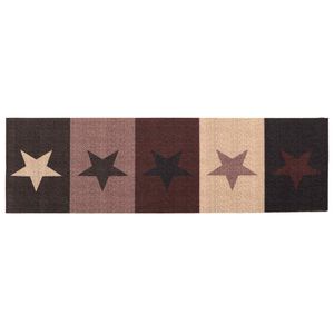 vidaXL Kuhinjska preproga rdeče zvezde 150 x 45 cm 100% poliamid