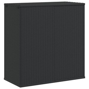vidaXL Vrtna &scaron;katla za blazine PE ratan 100x49x103,5 cm črna