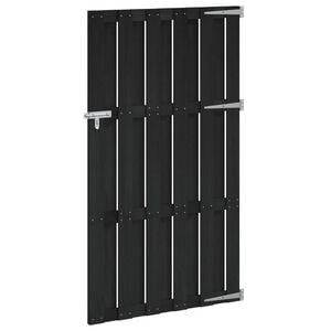 vidaXL Vrtna vrata 100 x 180 cm WPC in aluminij Črna