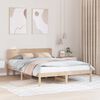 vidaXL Konstrukcija postelje Naravna 160 x 200 cm Masivno borovo les
