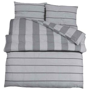 vidaXL Posteljnina siva 140x200 cm bombaž