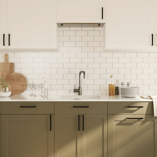 vidaXL Ročaji za omarico 20 kosov črni 128 mm nerjaveče jeklo