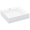vidaXL Umivalnik 50x50x12,3 cm liti mineral/marmor bel