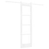 vidaXL Drsna vrata ORKDAL Bela 61 x 198,5 cm Trden borov les in steklo