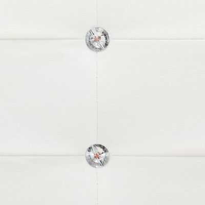 vidaXL Postelja z vzmetnico iz sp. pene belo umetno usnje 90x200 cm