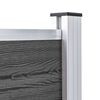 vidaXL Komplet ograjnih panelov WPC 526x105 cm črn