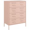 vidaXL Komoda roza 68x39x89 cm jeklo