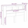 vidaXL LED posteljno vzglavje artisan hrast 160x18,5x103,5 cm inž. les