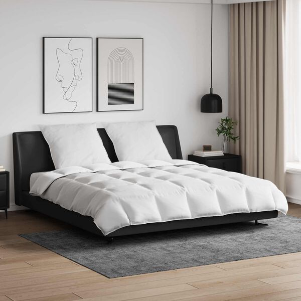 vidaXL Komplet odej z blazino 3 pcs Bela Perje