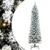 vidaXL Umestno božično drevo Bela 240 cm PVC, kovina in plastika