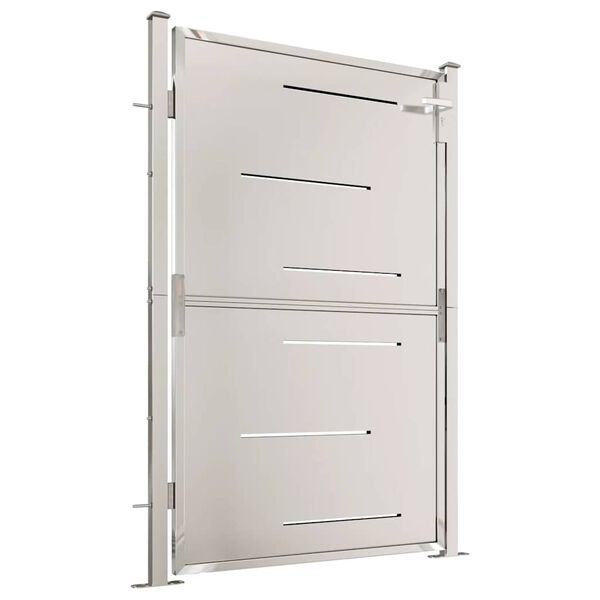 vidaXL Vrtna vrata 100x145 cm nerjaveče jeklo