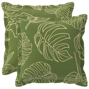 vidaXL Prevleka za blazino 2 kos HOUTEN Listnati dizajn 30 x 30 cm