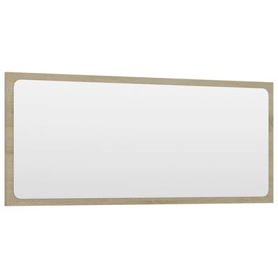 vidaXL Kopalniško ogledalo sonoma hrast 90x1,5x37 cm iverna plošča