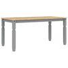vidaXL Jedilna miza Corona siva 160x80x75 cm trdna borovina
