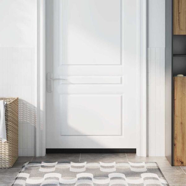 vidaXL Skrbniki za vrata z vijaki 2 pcs Črna 100 cm