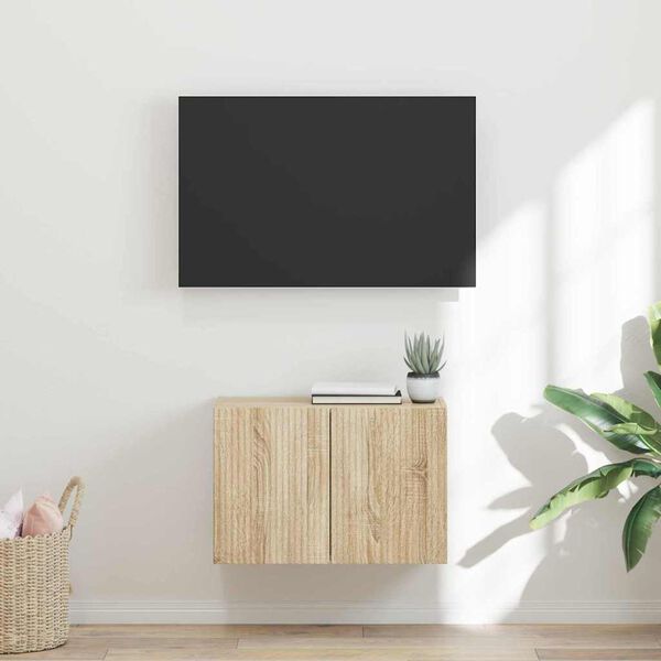vidaXL TV stenska omara Sonoma hrast 59,5 x 31 x 40 cm Konstruiran les