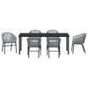 vidaXL Komplet za jedilnico v vrtu 7 pcs Antracit
