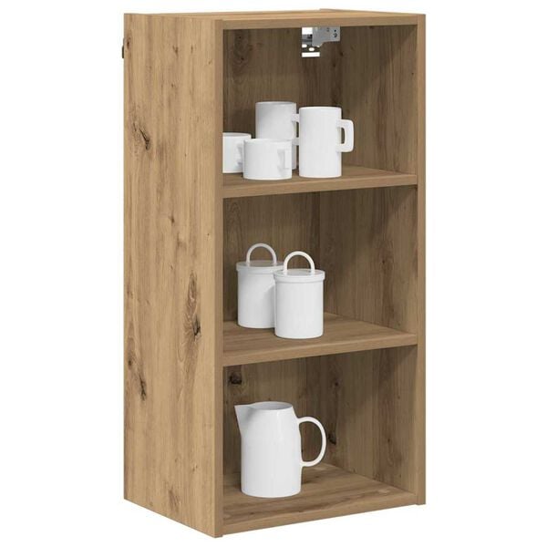 vidaXL Viseča omarica Umetni hrast 40 x 29,5 x 80 cm Konstruiran les