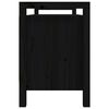 vidaXL Klop za predsobo črna 110x40x60 cm trdna borovina