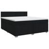 vidaXL Postelja boxspring z vzmetnico Črna 140 x 190 cm Blago