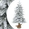 vidaXL Mini zasneženo božično drevo 45 cm PVC in PE Zelena in Bela