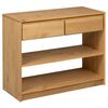 vidaXL Konzolna mizica SAUDA hrast 89,5x36,5x73 cm trdna borovina