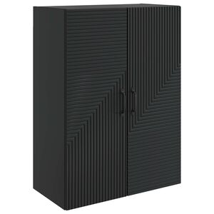vidaXL Omara za steno Črna 66 x 34,5 x 90 cm Inženirski les